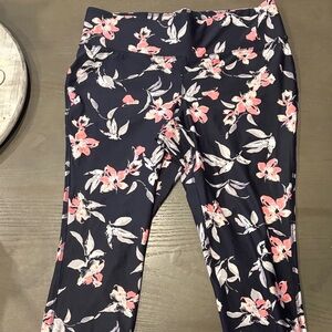 Floral capris workout Leggings